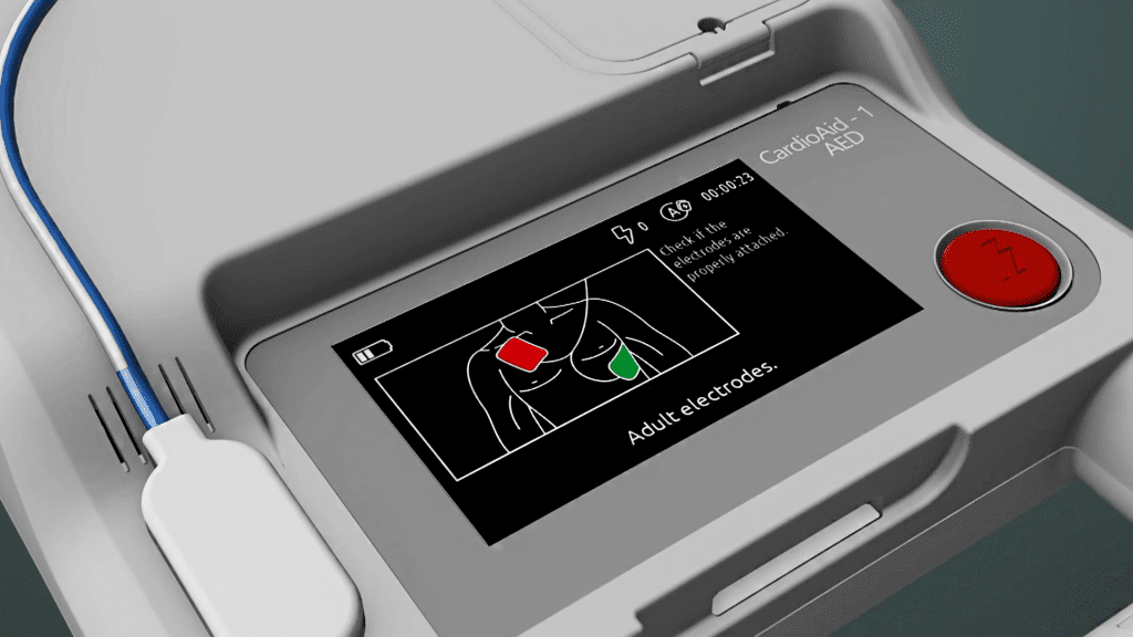 CardioAid-1 AED defibrillátor illusztráció